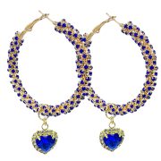 Cobalt Blue Stras Heart