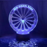 Traveler Dharmachakra Wheel op standaard met LED verlichting